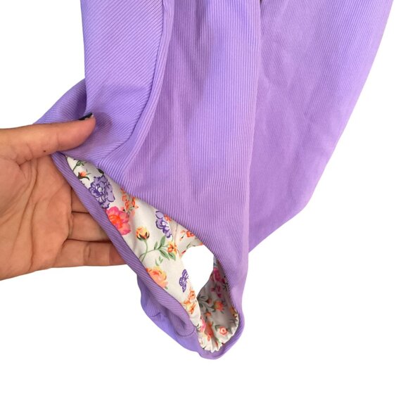 Maaji Dunes Nude Tiky Reversible One-Piece Swimsuit SZ S Floral Purple - Picture 4 of 9